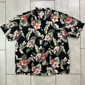 Ho Aloha Shirt Mens XXL Hawaiian Casual Button Up Tropical Floral Short Sleeve